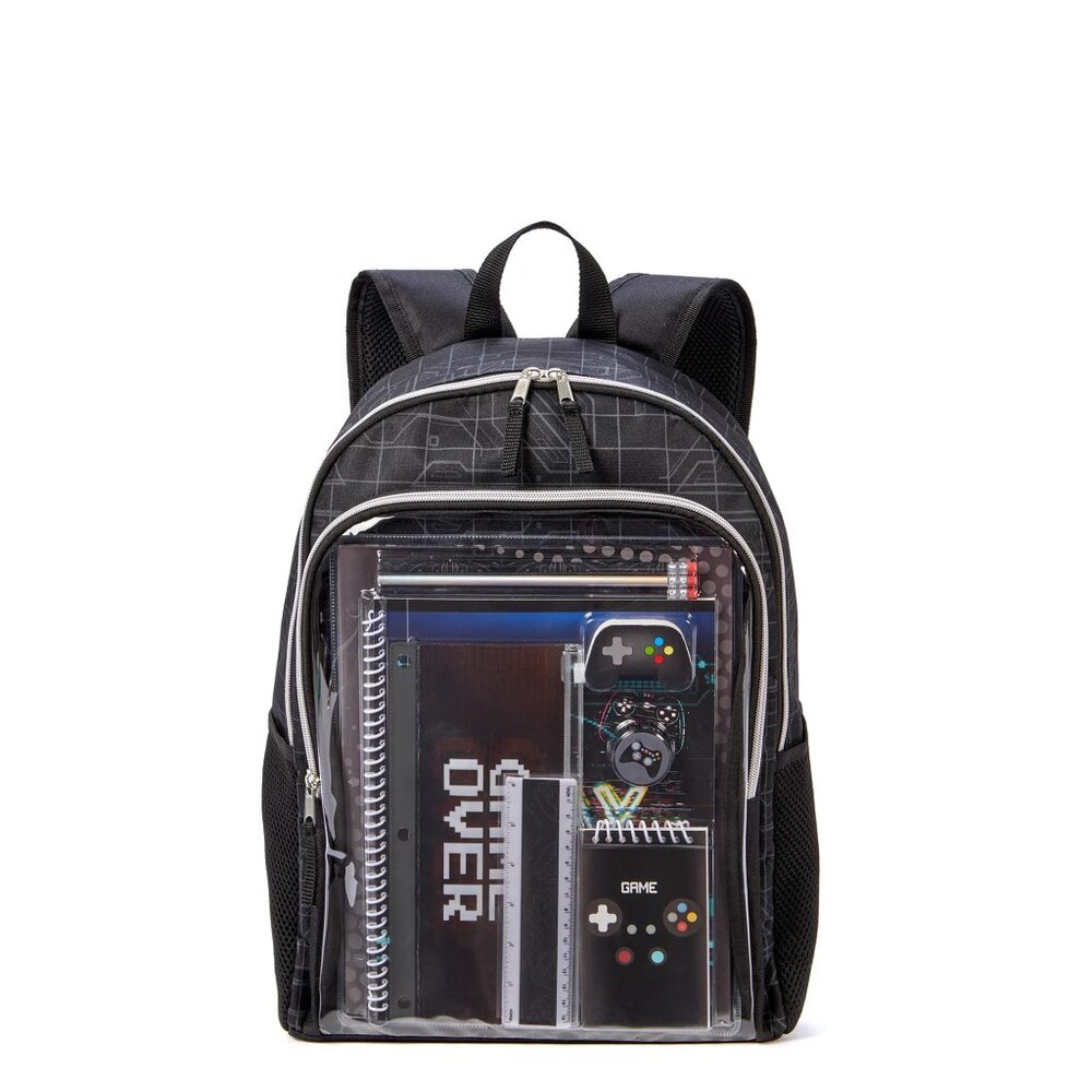 Schoolyard Vibes Boys Children Backpack with Stationary Set "Game Over"